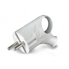 Вилка  с/з угл.с ушком бел.16А А112 У (35 в упак.) UNIVersal