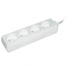 Удлинитель эл.  1.5м б/з 4Н ИЭК WYP10-06-04-01-N 2х0.75мм2 10А/250В