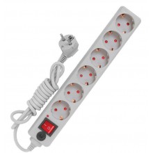 Удлинитель эл. с сет.фильтром 6 * 5м с/з UNIVersal с/ш ПВС 3х0.75 967U-3005