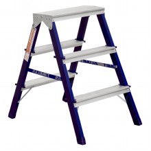 Лестница-стремянка стальная 3 ступ.  двухсторонняя Alumet MD8203 2 x 3 ступени, 0,68 м