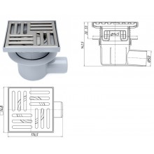 Трап гориз.  50 нерж. реш. 15х15, сухой  TQ5612 АНИ (10)