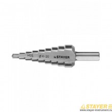 Сверло ступенч. d4-20мм L75 STAYER Сверло ступенч. d4-20мм L75 STAYER