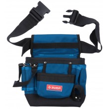 Сумка поясная ля инструментов с 9 карманами и держателем для молотка ЗУБР Сумка поясная ля инструментов с 9 карманами и держателем для молотка ЗУБР