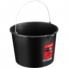 Ведро 12л круглое пластик строительное с носиком ЗУБР Ведро 12л круглое пластик строительное с носиком ЗУБР