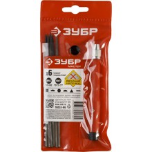 Надфиль (набор) 140 мм 6шт цанговая ручка в чехле ЗУБР