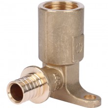 Акс. угольник-переходник ВР 16*1/2 с креплением (длинный) STOUT (10/40)