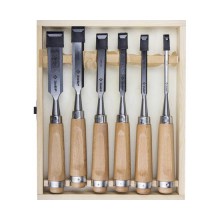 Стамеска-долото (набор 6 шт.) ЗУБР с дер. ручкой 6, 10, 12, 16, 20, 25