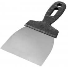 Шпатель 100мм фасадный прямой пласт.ручка ЗУБР Шпатель 100мм фасадный прямой пласт.ручка ЗУБР