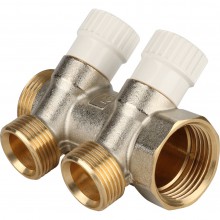 Коллектор регул. 1 х 3/4нар. - 2 вых. ЕК STOUT l 1/18 в упак.