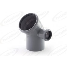 КОЛЕНО D=110 с отводом 50 угол 45* правое Flextron (15)