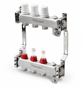 Кол. группа  1х-9 вых. с расх. нерж. Pro Aqua 530 мм