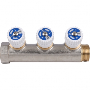 Коллектор регул.  3/4 х 1/2нар. - 3 вых. STOUT l 1/13 в упак.