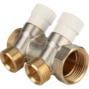 Коллектор регул. 1 х 3/4нар. - 2 вых. ЕК STOUT l 1/18 в упак.