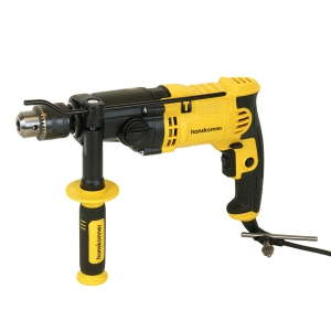 Дрель эл.1000 Вт 0-1100/3000 об/м ударная Hanskonner, 2 скорости патрон 13 мм