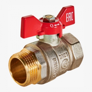 RBV-0004-0210220 ROMMER Шаровой кран 3/4 ВН/НР, ручка бабочка