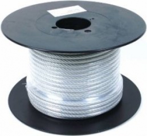 Трос стальной  4мм/5мм, в оплетке ПВХ бухта 250м., 1 шт.