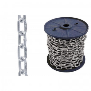 Цепь сварная М 4 д/з DIN766 ,бухта 45м, 1 шт.