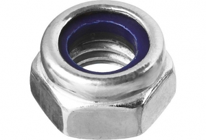 Гайка  М6 DIN 985 оцинк. с нейлоновым кольцом  ЗУБР (упак. 16шт.)