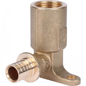 Акс. угольник-переходник ВР 16*1/2 с креплением (длинный) STOUT (10/40)