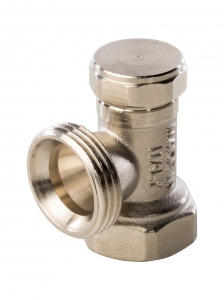 Клапан  1/2 для РАДИАТОРА угловой нижний запорно-балансировочный STOUT l 1/20 в упак.