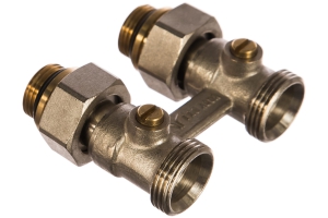 Узел ниж. подключения 1/2 для 2-х труб. систем. Pro Aqua (с ниппелем) прямой