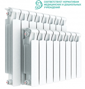 РАДИАТОР бимет. 500/100 RIFAR Монолит 10 секц. бок подкл.