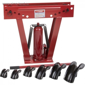 Трубогиб гидравлический в наборе с насадками, 12т ЗУБР