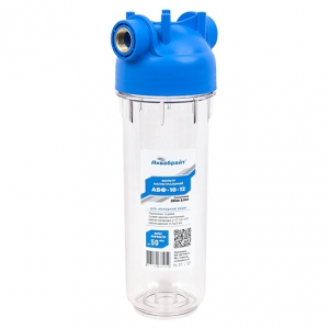 Фильтр-колба 10 1/2ВР АКВАБРАЙТ ПРОЗРАЧ., с лат. встав., (без картриджа, кроншт, ключ)