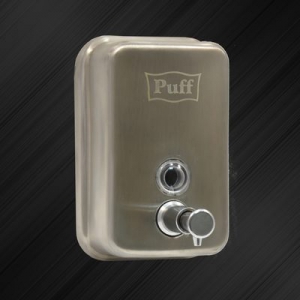 Дозатор для жидкого мыла 0,5л Puff-8605M НЕРЖ. СТАЛЬ AISI 304 хром/матовый