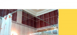 Карниз д/ванной нержавейка Г-обр. 1,7м х 0,7м