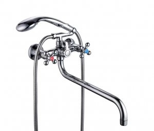 Смес. ванна 2-рук. FAUZT (кер/переключатель) FZ435-A32/1