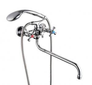 Смес. ванна 2-рук. FAUZT (шар/перекл.) FZ317-A07