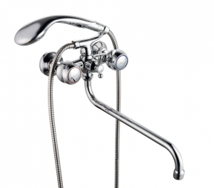 Смес. ванна 2-рук. FAUZT (шар/перекл.) FZ317-A39