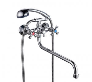 Смес. ванна 2-рук. FAUZT (шар/перекл.) FZ428-A07 (10)