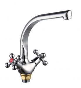 Смес. кухня 2-рук. FAUZT на гайке ЛЮКС Г FZ274-A32/1