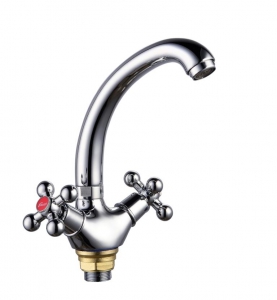 Смес. кухня 2-рук. FAUZT на гайке ЛЮКС FZ258-A32/1