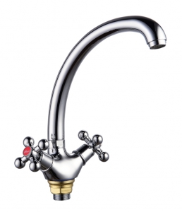 Смес. кухня 2-рук. FAUZT на гайке ЛЮКС FZ293-A32/1