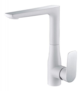 Смес. кухня 1-рук. бок. KAISER  Atrio 60044 (хром/белый)  ф35