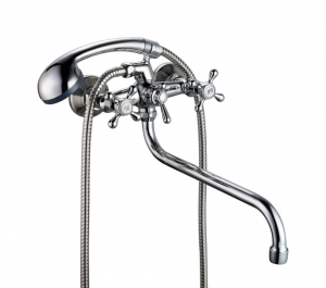 Смес. ванна 2-рук. TSARSBERG 111-79 шар. пер. крест кер. (10)