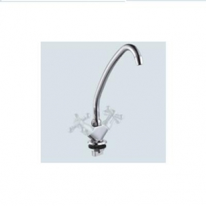 Смес. кухня 2-рук. ПСМ  крест  120-К/65с руч/стекло