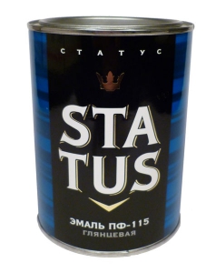 Краска ПФ-115  Эмаль (0.8кг) STATUS красная