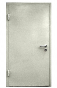 Дверь противопожарная (870*2000) правая с доводчиком, три петли, замок цилиндровый