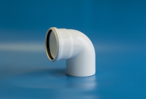 Отвод  БЕСШУМН. D 110 угол 87*   (белый) Политек (45)
