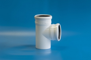 Тройник  БЕСШУМН. D= 110х110 угол 87*  бел.Политэк (30)