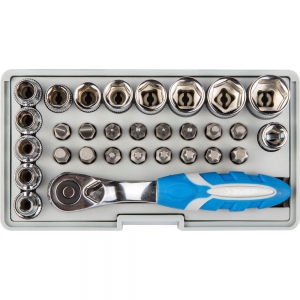 Бита (Набор)  16шт. + торцов. головки с мини трещеткой 12шт. ЗУБР