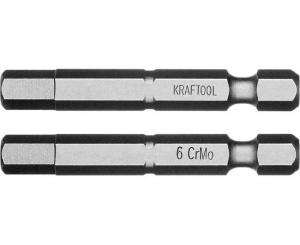 Бита (насадка) HEX6x50мм 2шт.ЗУБР