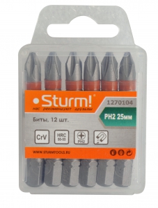 Бита (насадка) PH2- 25мм 12шт.STURM
