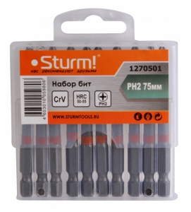 Бита (насадка) PH2- 75мм 10шт.STURM