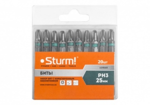 Бита (насадка) PH3x25мм 20шт.STURM