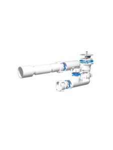 E215 Сифон АНИ Пласт для душ. поддона 1 1/2*40 регулиремый с гофрой